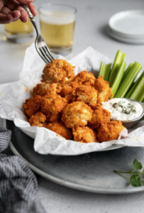 CRISPY BUFFALO CAULIFLOWER BITES