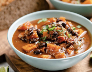 SMOKY SWEET POTATO & BLACK BEAN SOUP