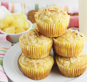 PINEAPPLE COCONUT MUFFIN WITH LIME ZEST