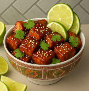MAPLE-SRIRACHA & TOASTED SESAME TOFU PUFFS