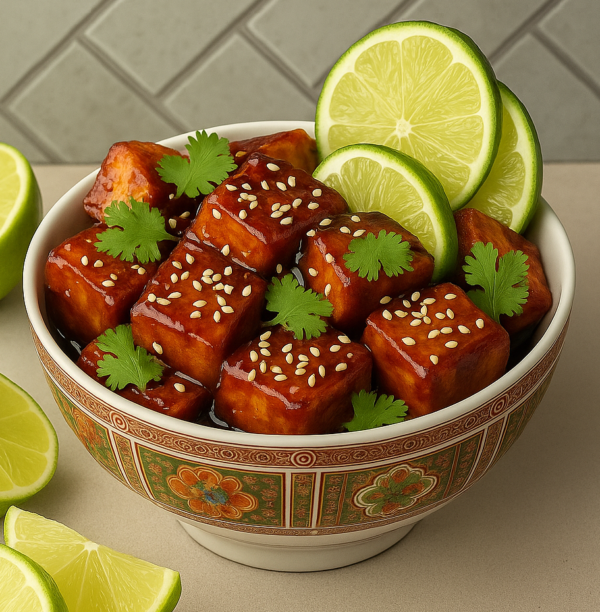 maple sriracha tofu bites