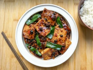 CAJUN BLACK BEAN & TOFU STIR-FRY WITH GREEN VEGGIE MEDLEY
