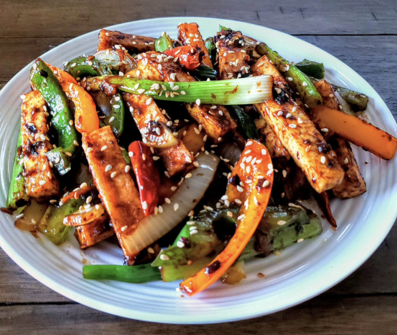 WOK-TOSSED TOFU WITH BLACK BEAN GARLIC SAUCE
