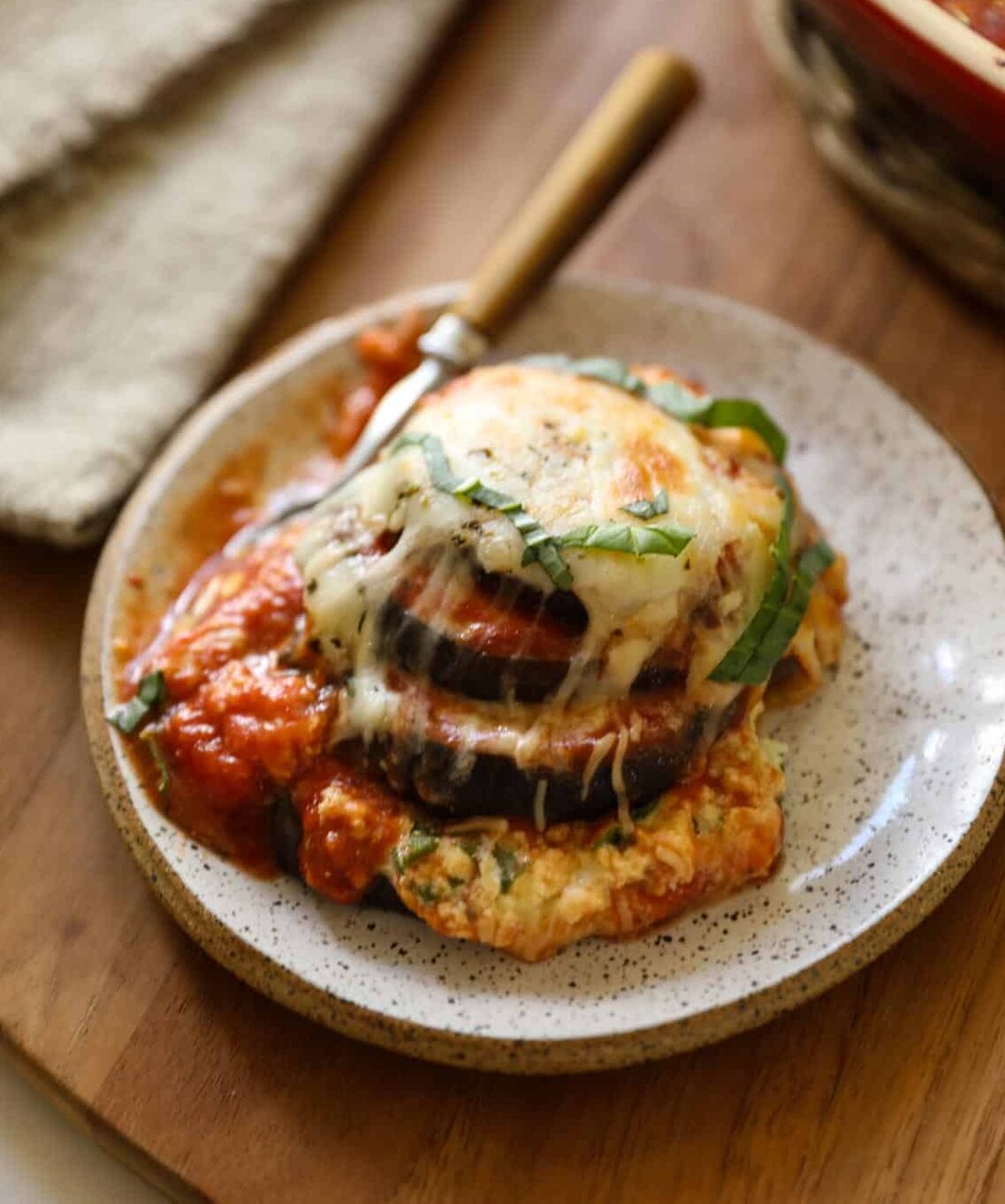 SLOW-BAKED EGGPLANT LASAGNA WITH FRESH HERB RAGU
