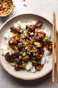 KOREAN-STYLE GOCHUJANG EGGPLANT BOWL