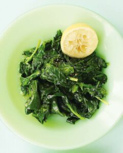 SAUTEED BABY SPINACH WITH LEMON