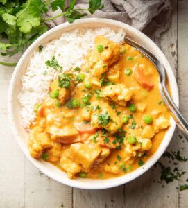 VEGGIE KORMA WITH COCONUT CASHEW SAUCE